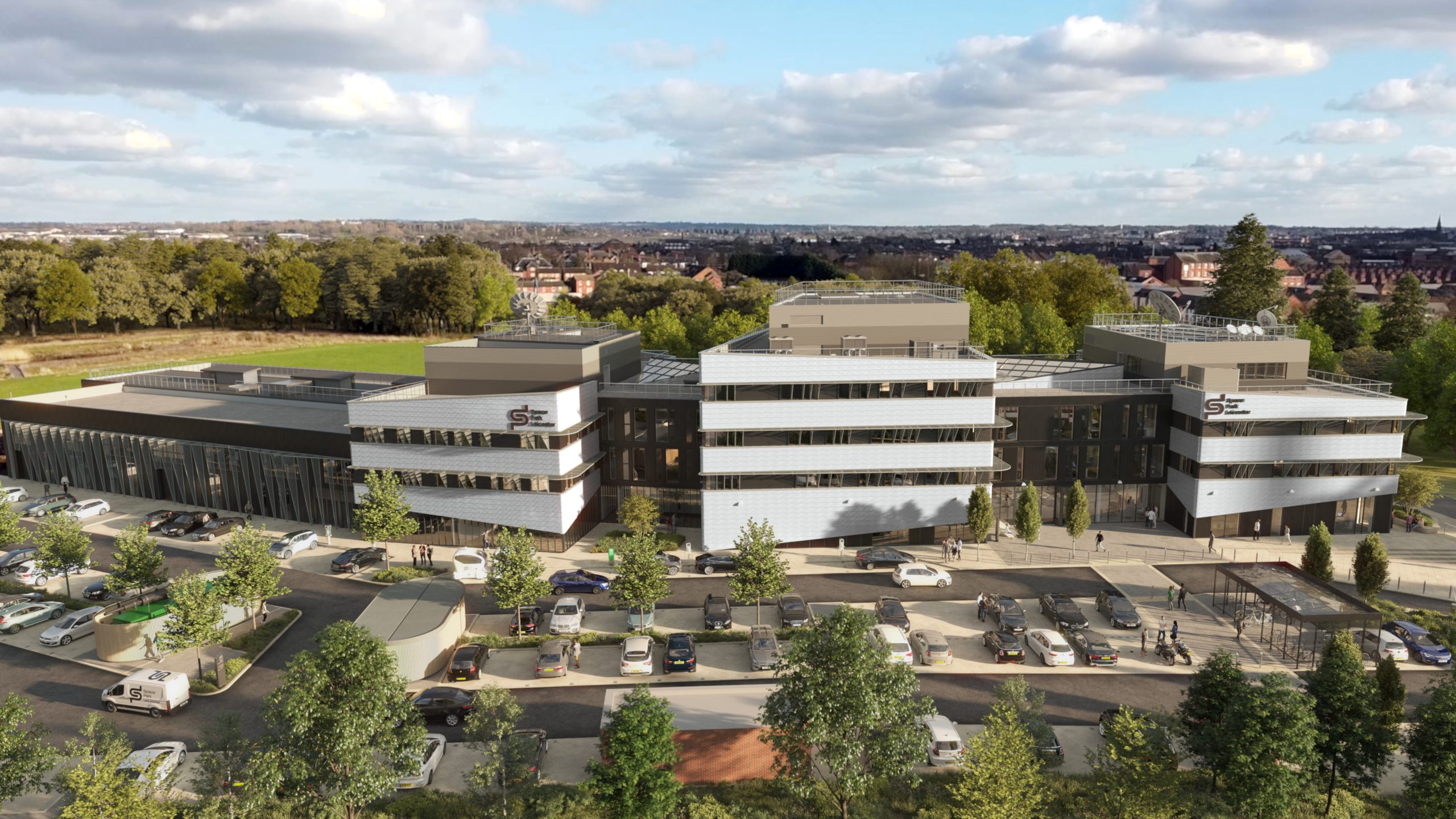 Space Park Leicester aerial view