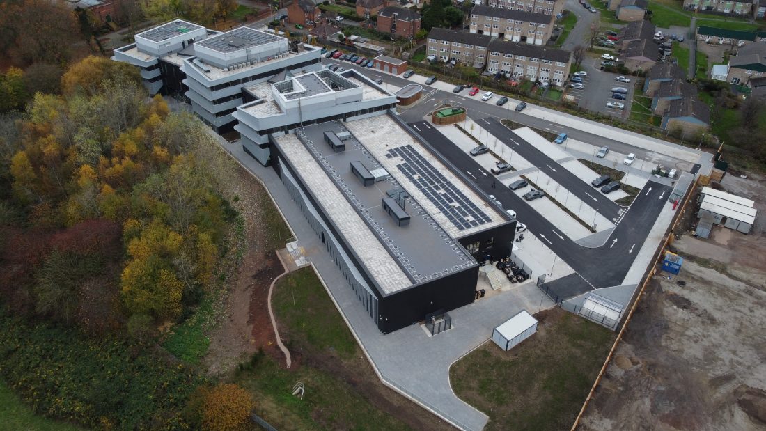 Aerial view of phase 2 of Space Park Leicester