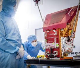 University Of Leicester - Space Park Leicester - CLEAN ROOM- SXI Telescope module ahead of transportation.