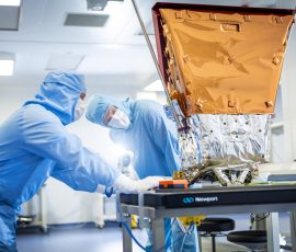 University Of Leicester - Space Park Leicester - CLEAN ROOM- SXI Telescope module ahead of transportation.